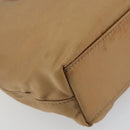 Christian Dior Maris Pearl Hand Bag Nylon Beige Silver Auth 156866-16