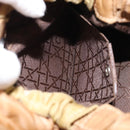 Christian Dior Maris Pearl Hand Bag Nylon Beige Silver Auth 156866-19