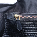PRADA Tote Bag Nylon Black Gold Auth 156867V-20
