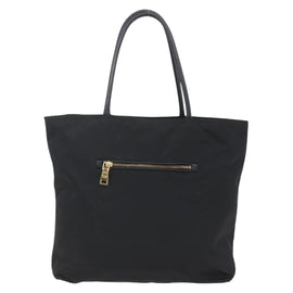 PRADA Tote Bag Nylon Black Gold Auth 156867V - 0