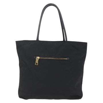 PRADA Tote Bag Nylon Black Gold Auth 156867V - 0