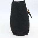 PRADA Tote Bag Nylon Black Gold Auth 156867V-3