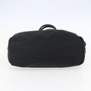 PRADA Tote Bag Nylon Black Gold Auth 156867V-5
