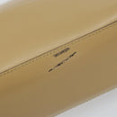 PRADA Hand Bag Leather Beige Silver Auth 156868-9