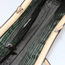 PRADA Hand Bag Leather Beige Silver Auth 156868-10