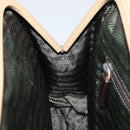 PRADA Hand Bag Leather Beige Silver Auth 156868-22