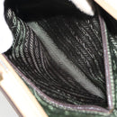 PRADA Hand Bag Leather Beige Silver Auth 156868-24