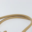 PRADA Hand Bag Leather Beige Silver Auth 156868-14