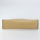 PRADA Hand Bag Leather Beige Silver Auth 156868-5