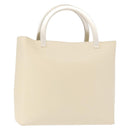 PRADA Hand Bag Leather White Auth 156869-1