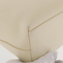 PRADA Hand Bag Leather White Auth 156869-9