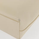 PRADA Hand Bag Leather White Auth 156869-14