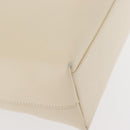 PRADA Hand Bag Leather White Auth 156869-15