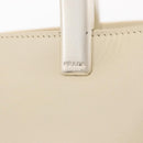 PRADA Hand Bag Leather White Auth 156869-10