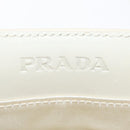 PRADA Hand Bag Leather White Auth 156869-17