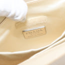 PRADA Hand Bag Leather White Auth 156869-20