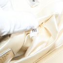 PRADA Hand Bag Leather White Auth 156869-12