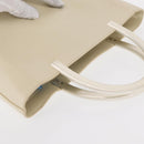 PRADA Hand Bag Leather White Auth 156869-6