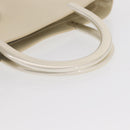 PRADA Hand Bag Leather White Auth 156869-7