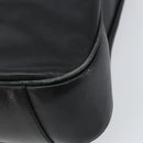 GUCCI Bamboo Hand Bag Leather Black Gold Auth 156870-15