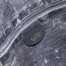 GUCCI Bamboo Hand Bag Leather Black Gold Auth 156870-17