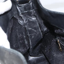 GUCCI Bamboo Hand Bag Leather Black Gold Auth 156870-19