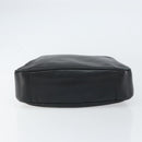 GUCCI Bamboo Hand Bag Leather Black Gold Auth 156870-5