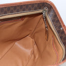 CELINE Macadam Canvas Tote Bag PVC Leather Brown Gold Auth 156873-18