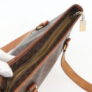 CELINE Macadam Canvas Tote Bag PVC Leather Brown Gold Auth 156873-6