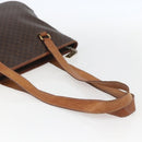 CELINE Macadam Canvas Tote Bag PVC Leather Brown Gold Auth 156873-7