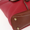 Chloe Tote Bag Leather Red Gold Auth 156874-11