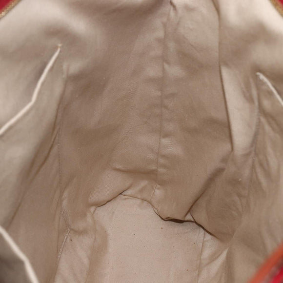 Chloe Tote Bag Leather Red Gold Auth 156874