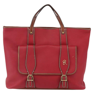 Chloe Tote Bag Leather Red Gold Auth 156874 - 0