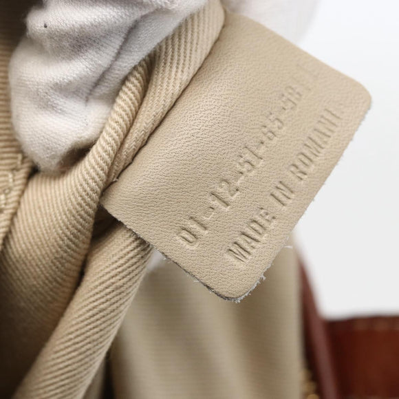 Chloe Tote Bag Leather Red Gold Auth 156874