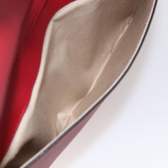 Chloe Tote Bag Leather Red Gold Auth 156874