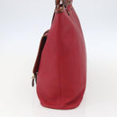 Chloe Tote Bag Leather Red Gold Auth 156874-5