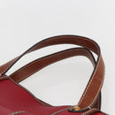 Chloe Tote Bag Leather Red Gold Auth 156874-8