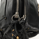 Chloe Paddington Shoulder Bag Leather Black Gold Silver Auth 156875V-18