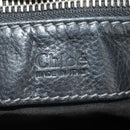 Chloe Paddington Shoulder Bag Leather Black Gold Silver Auth 156875V-22