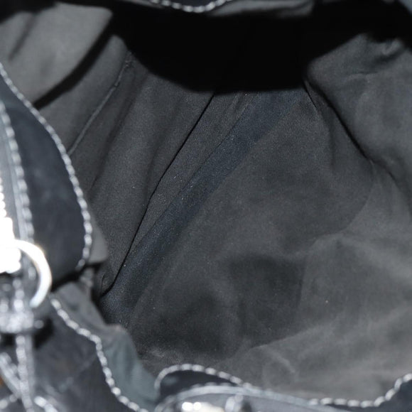 Chloe Paddington Shoulder Bag Leather Black Gold Silver Auth 156875V