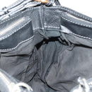 Chloe Paddington Shoulder Bag Leather Black Gold Silver Auth 156875V-24