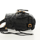 Chloe Paddington Shoulder Bag Leather Black Gold Silver Auth 156875V-4