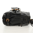 Chloe Paddington Shoulder Bag Leather Black Gold Silver Auth 156875V-5