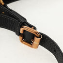 Chloe Paddington Shoulder Bag Leather Black Gold Silver Auth 156875V-8