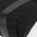 BVLGARI Logo Mania Tote Bag Canvas Black Silver Auth 156876-14