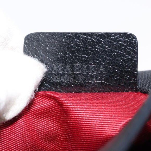 BVLGARI Logo Mania Tote Bag Canvas Black Silver Auth 156876