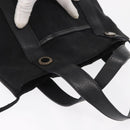 BVLGARI Logo Mania Tote Bag Canvas Black Silver Auth 156876-6