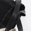 BVLGARI Logo Mania Tote Bag Canvas Black Silver Auth 156876-7