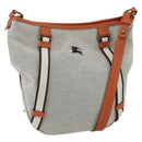 BURBERRY Blue Label Shoulder Bag Canvas Beige Auth 156877-1