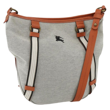 BURBERRY Blue Label Shoulder Bag Canvas Beige Auth 156877